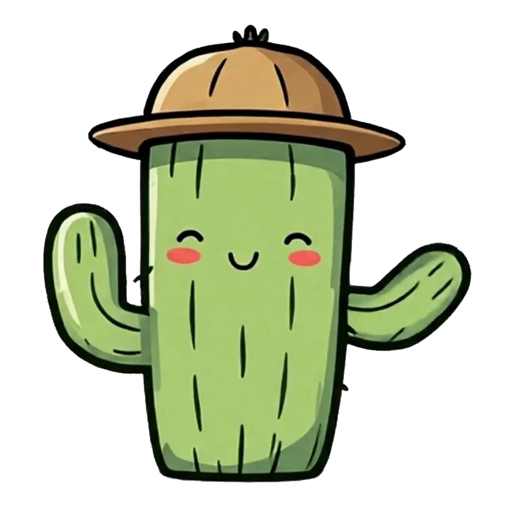 Spike, an explorer cactus, idle pose